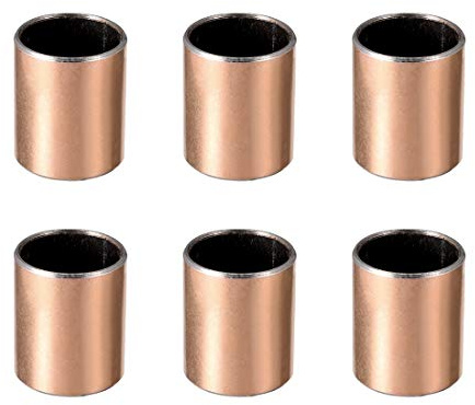 sourcing map 6 Stück Hülsenlager 22mm Bohrung x 25mm OD x 30mm Länge | Gleitlager gewickelt Oilless Bushings