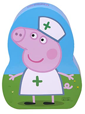 Barbo Toys - Peppa Wutz Deco Puzzle Krankenschwester – 24 Teile Puzzle für Kinder ab 3 Jahren – Puzzle in Einer geformten Box mit Peppa Wutz verkleiden Sich als Krankenschwester