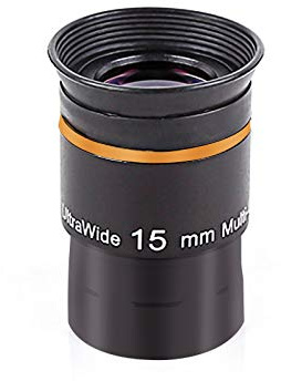 Oculaire ultra grand angle de 66 degrés pour télescope (15 mm) entièrement recouvert de vert 3,2 cm