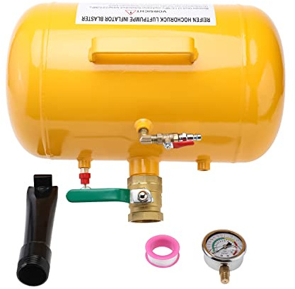BOOMSTART 20L Reifenfüller Reifen Booster, Reifen Schockfüller Airbooster Reifen Befüllhilfe für LKW Auto PKW, Stahl Luftkanone, 8 Bar