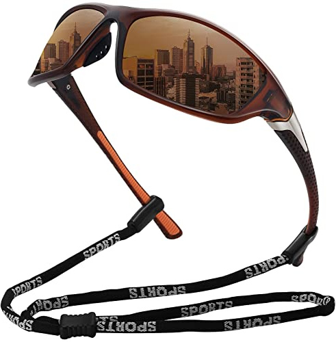 MEETSUN Polarisierte Sport-Sonnenbrille für Herren Damen Fahren Radfahren Angeln Sonnenbrille UV400-Schutz