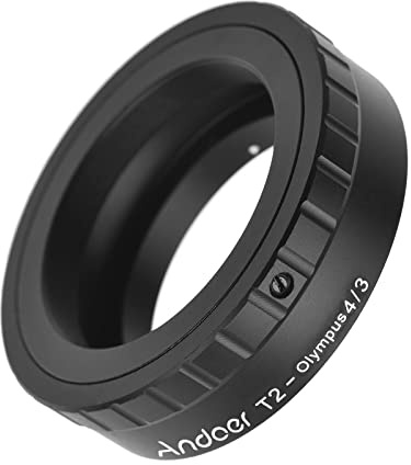 Namolit Objektiv-Mount-Adapterring, T/T2-Mount-Objektiv-Adapter für Olympus E-1/E-3/E-10/E-20/E-30/E-300/E-330/E-400/E-410 /E-420/E-450/E-500/E-510/E-520/E-600/E-620/E-100 RS Micro 4/3-Mount-Kameras