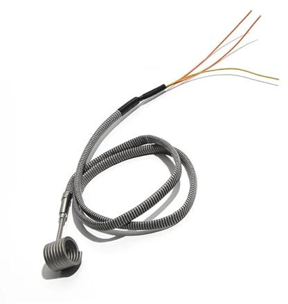 SSIMOO 25x25mm/30mm/35mm/40mm/50mm Hot Runner Sprail Heaters 220V with Grounding wire 3x3mm 3.5x3.5mm Cross-section 1M Cable Length kindly (Size : 3.5x3.5mm-220V, Color : 450W 25x30mm)
