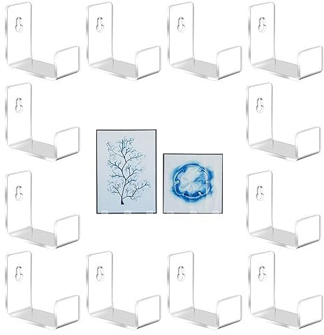 LICHENGTAI Supporto da Parete per CD Espositore per Dischi Porta CD da Parete Trasparente Supporto da Parete per CD Appendi da Parete per Dischi per Soggiorno, Ufficio, Sala Giochi