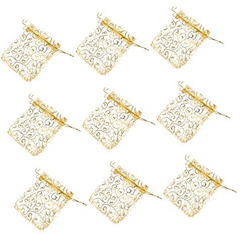 Garneck 3sets Weihnachten Süßigkeiten Beutel Für Organza Beutel Mit Kordelzug Hochzeit Party Zubehör 50 Stücke * 3