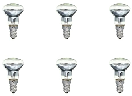 Lckiioy Lava Lampe E14 R39 30W Strahler Schraube in Glühbirne Klarer Spot Glühbirnen Lava Glühlampe 6 Stück