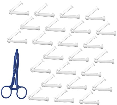 Pince pour Cordon Ombilical 1 Set en Plastique, Dentelée Antidérapante | Mise Bas et Allaitement, Facile à Utiliser, Accessoire D’élevage pour Cordon Ombilical