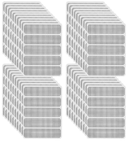 WBZOWRB 40 Blatt 200-Teiliges Fliegennetz-Reparaturset, Fliegengitter Reparatur Set, Moskitonetz, Fliegengitter, Reparaturset Fliegengitter, Selbstklebender Insektenschutz, Fenster-Moskitonetz, Grau