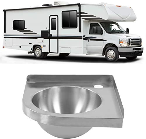 BLSYHDH Lavello per Camper con Montaggio a Parete, Lavelli per Lavabo Ad Angolo per Bagno Triangolari in Acciaio Inossidabile, Mini Vanity 12 X 12 Pollici Lavandino per Lavamani Lavello a Vasca Singol