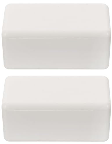 Veemoon Boîte De 2 Pièces Boîtier Électronique Boîtiers Électriques Résistants Aux Intempéries Cas De Projet Électrique Boîtes De Projet Pour L'électronique Blanche Plastique