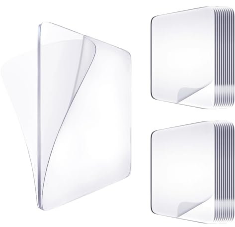 JOOTUEPO Nastro Biadesivo, 60 Pezzi Nastro Biadesivo Extra Forte, Trasparente Multifunzione Cuscinetti Autoadesive Non Lascia Tracce Riutilizzabile per Foto Tappeti e Oggetti