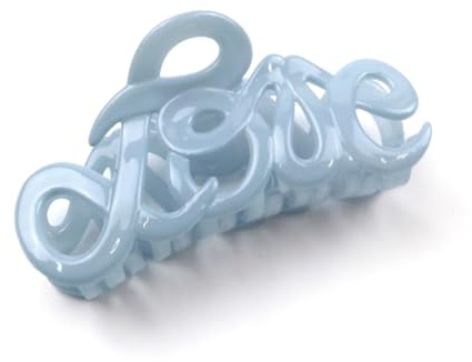 Haarspange Love, 8,5 cm, Himmelblau