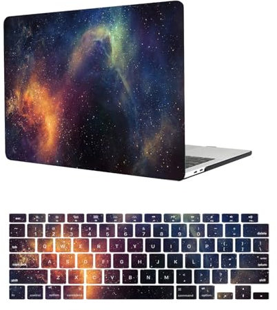 HLAAJJX Hülle für Neues MacBook Air 13 Zoll M1 Case Retina Display Touch ID A1932 A2179 A2337 2020 2019 2018, Plastik Hartschale Schutzhülle & EU QWERTY Tastaturschutz,Morgenröte
