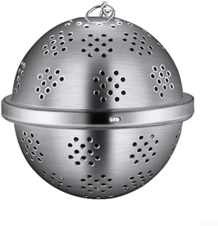 Infusor de té de acero inoxidable de 5 tamaños, bola coladora de malla con cadena, colador de té para preparar té de hojas sueltas, bola de especias con filtro ultrafino (XXL)