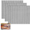 3 Piezas Alfombrillas de Malla para Barbacoa, 40 x 33 cm Malla Antiadherente BBQ, Estera Cortable para Parrilla, Reutilizables Teflón Alfombrilla Rejilla Barbacoa para Horno, Parrilla, Ahumador