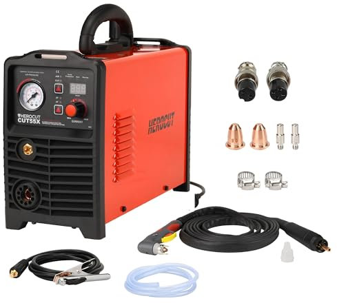 KONGMM Plasmaschneider, CNC-Lichtbogenplasmaschneider HeroCut CUT55X 55 Ampere 220 CNC-Nicht-HF-IGBT-Plasmaschneidemaschine kann mit CNC-Tisch Arbeiten für Edelstahl, Stahl und Aluminium