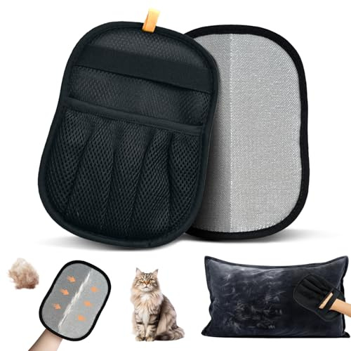Tierhaarentferner Handschuh 2er-Pack, Fell-Magnet-Handschuh für Katzen | Antistatische Tierhaarentfernungshandschuhe, geeignet für Tierhaare, Kleidung, Sofas, Möbel, Teppiche und Autositze