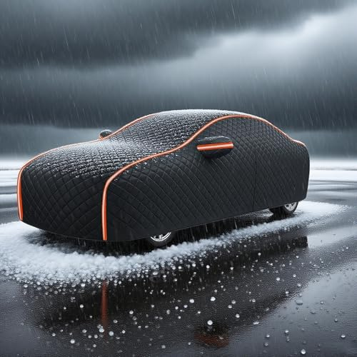 Hagelschutzplane für BMW M3 CS F80 2017-2018 wasserdichte Autoabdeckung aus feuerfestem, kratzfestem Oxford-Gewebe, professionelle, maßgeschneiderte und Dicke Autoabdeckung.