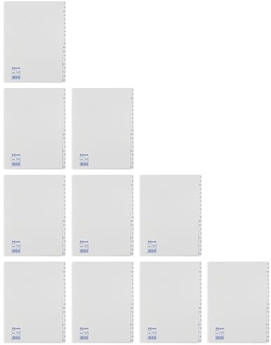 Leitz Esselte Register für A4, 20 Trennblätter, Taben mit alphabetischem Aufdruck A-Z, Blau/weiß, Robuster Kunststoff (10 Register)