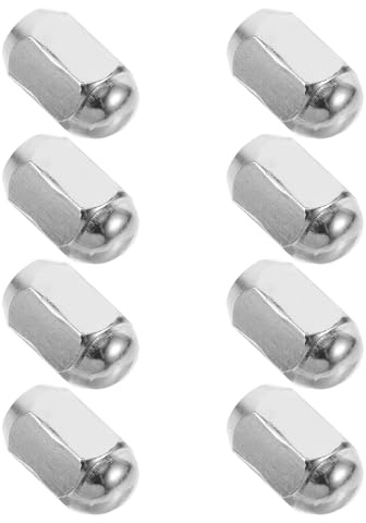 MOLUCKFU 8 Écrous de Roue en Acier M10x1.25 pour Roues Atv et Voiture, Compatibles Jantes Polyvalentes, Finition Argenté, Lot de 8 Pièces, pour Conditions Difficiles et Plage
