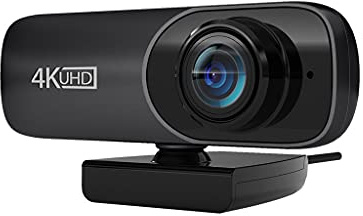 Webcam haute définition 4K avec microphone intégré 120 grand angle de vue USB 2.0 Plug and for Play Camera pour conférence Caméra d'ordinateur externe avec support de zoom et support d'éclairage Zoom