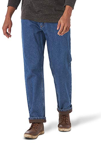 Wrangler Authentics Mens Five-Pocket-Jeans mit Fleece-Futter Lssige Hose, Stonewash, 40W x 30L