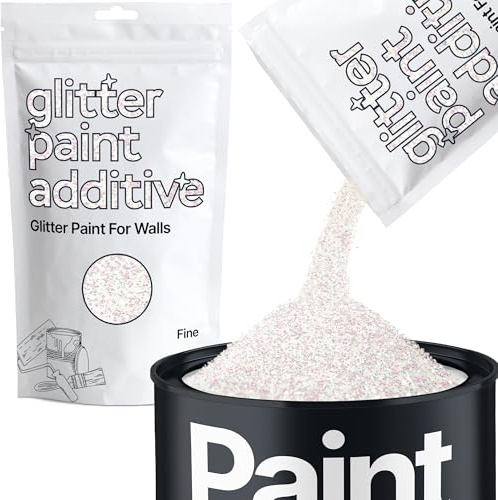 Hemway Mother of Pearl Iridescent Glitter Paint Additive Fine 100g | for Paints & Varnish | Paint Walls Sparkly Add to Emulsion, Acrylic or Lacquer Indoor