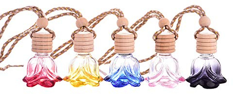 JIHUOO 5 Stück 10 ml Auto Lufterfrischer Duftflakon Autoduft Diffusor Leer Glasflasche