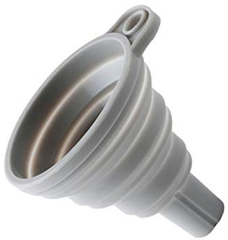 Fornateu Food Grade Silicone Pieghevole Imbuto di trasferimento Pieghevole Liquid Hopper Strumento di Cucina 8x7.5cm