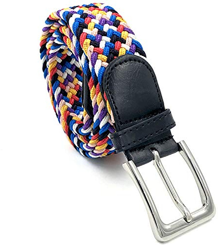 LisaModa Unisex Stretch Flechtgürtel für Damen und Herren in vielen Farben | Stufenlos verstellbarer Webgürtel aus flexiblem Textilgewebe – bequemer, dehnbarer Stoffgürtel für Freizeit & Alltag