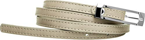 Caspar GU296 schmaler Damen Leder Taillengürtel, Gürtelgröße:70 [für Körperumfang 67-73 cm], Farbe:beige