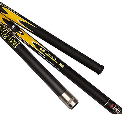Stipprute Überlänge 8M 9M 10M 11M 12M 12M Karpfen Angelrute Teleskop Carbon Angelrute Power Handstange (Length : 9m no Accessory)