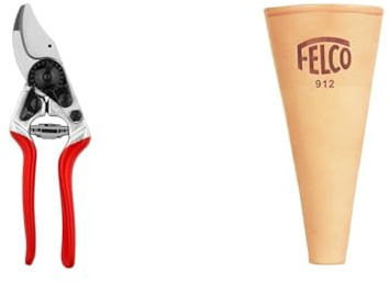 FELCO 14 Forbici da Potatura Professionali Compatte Bypass 18 mm per Mani Piccole con Fodero Rinforzato FELCO 912