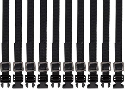 INJORA 10PCS Scale Luggage Rope Roof Rack Tie Down Straps for 1/10 RC Crawler Car Axial SCX10 90046 TRX4 TRX6 Redcat Gen8 VS4-10(Black)