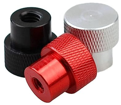 5 Stück M3 M4 M5 M6 M8 M10 Sackloch-Handmutter, Aluminiumlegierung, gerändelte Stufenmutter, Rändelmuttern, Silber, M8x20x20mm