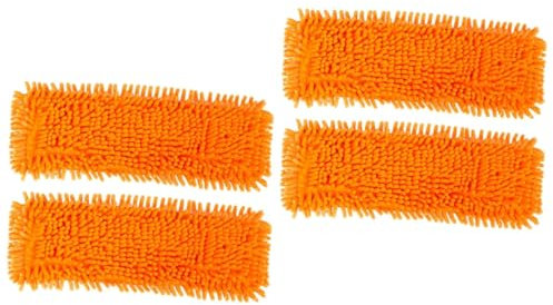 Amosfun 4stücke Mop Kopf Ersatzbezüge Hochabsorbierende Reinigungstücher Orange Für Effektive Bodenpflege Geeignet Für Ecken Fenster Und Böden Langlebig Und Sanft Zu Oberflächen