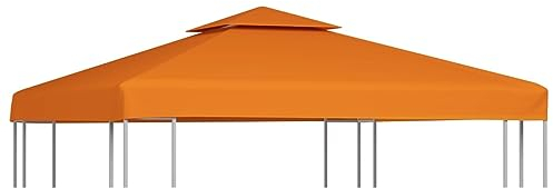 Camerina Pavillon-Ersatzdach 310 g/m² Orange 3x3 m Pavillon Winterschutz Pavillon Ersatzteile