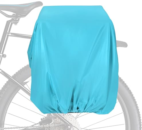 PATIKIL 80L Bicycle Rear Rack Rain Cover, Bike Trunk Rain Cover Waterproof Cycling Rain Cover for Mountain Cycling Hybrid Bike, M, Lake Blue