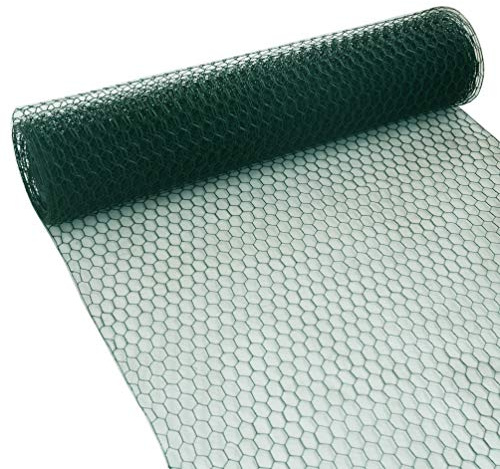 Garmix Sechseckgeflecht Grün 13mm 25mm 0,8mm 1mm Kaninchendraht Maschendraht (25mm 50m 50cm 1.0mm)