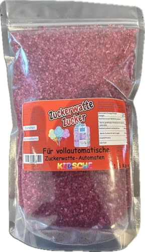 Grober Zucker 1,5 Kg für vollautomatische Zuckerwattemaschine Geprüft (Rosa)