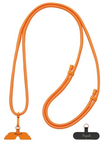 GOODAYY Mobile Phone Lanyard, Adjustable Phone Strap Crossbody with 1 Metal and 1 Nylon Patch, Universal Phone Lanyard for Neck Wrist Phone Accessories (Diametre 7mm)