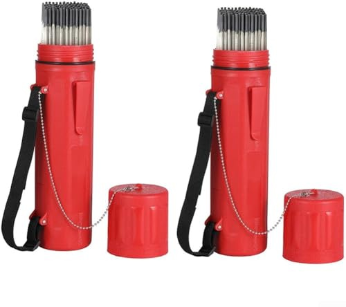 Honseadek 2 contenitori per elettrodi di saldatura da 35,6 cm, 4,5 kg, scatola impermeabile in ABS per organizzare aste di saldatura