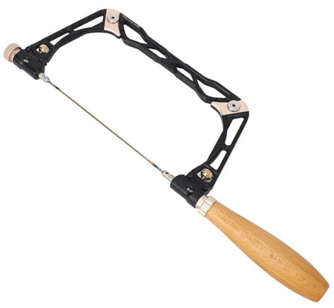 Coping Saw Stahlrahmen mit 7 Sägeblades, 10 Cm Sägentiefe, u -förmige Holzbearbeitungshand -Säge, Multifunktions -Handsäge für Keramikholz PVC