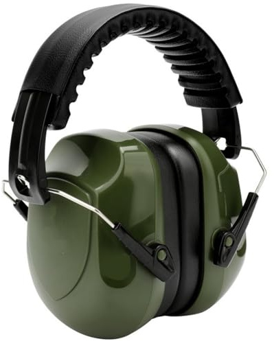 FIRSTXIU Protections auditives pour enfants - Anti-bruit - 34 dB - Réduction du bruit - Casque antibruit - Casque de course, Vert, taille unique