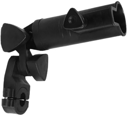 HONMEET Adjustable Golf Umbrella Holder Clamp for Cart Bag Stand Stable Wind-resistant Umbrella Mount Bracket Compact Portable Black for Golf Course Use