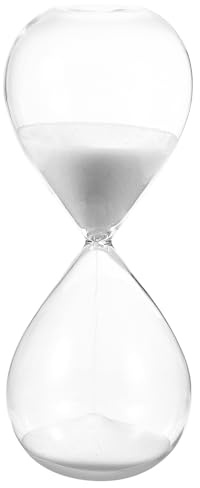 PATIKIL Clessidra A Sabbia Da 30 Minuti Orologio A Sabbia Timer A Sabbia Orologio Per Decorazione Casa Ufficio Ristorante Bianco