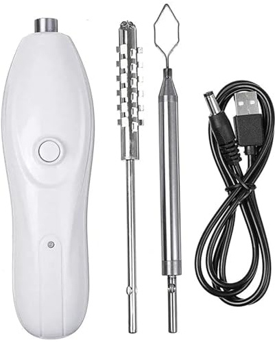 Vegetable Corer Tool, Vegetable Corer Electric 1200mAh USB Rechargeable ABS Zucchini with 2 Stainless Steel Cutter, Also Ideal for Fish Scaling in Kitchen, Kitchen Tools