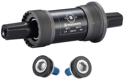 Zpengtai Movimento Centrale Perno Quadro Moto Movimento Centrale 68mm Power Spline Bicicletta Cartuccia Quadrata Cono for Manovella Mandrino Conico Quadrato con Viti(118mm)