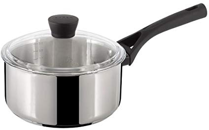 Pyrex Expert Cazo de 16 cm con Tapa, Acero Inox, Antiadherente ultra resistente