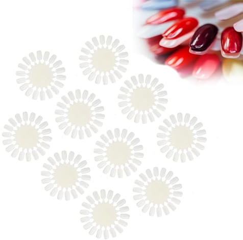 Nageldisplay Ständer, Falsche Nägel, 10 Teile/satz Nageltipps, Falsche Nagellack-Gel-Palette, Ideal für Maniküre-Praxis und Salon Präsentation, Umweltfreundliches Material